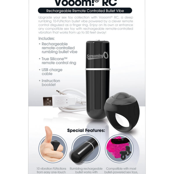 Charged Vooom Remote Control Bullet - Black