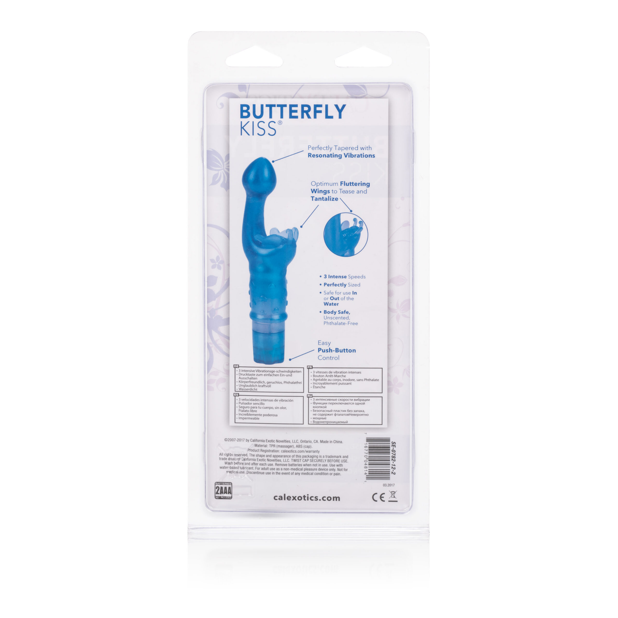 power-p acked arouser features an unbelievable fluttering butterfly and a delicately sha ped G-spot stimulator.It's easy to use this 3-speed vibrator with the pu sh-button control.8 cm. x 3 cm.