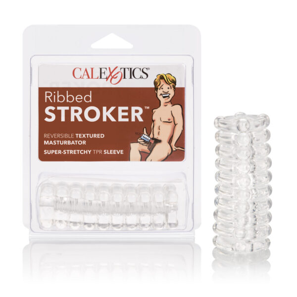 Soft stretchy reversible textured masturbator sleeve