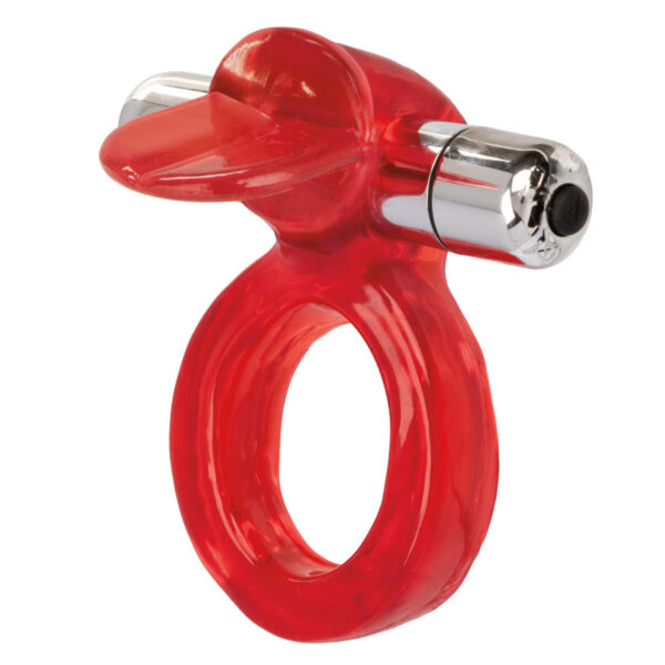 Vibrating erection enhancer with flickering tongue Powerful