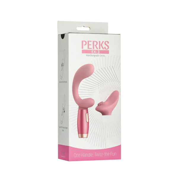 Perks Ex-3 Dual Vibrator and Clitoral Stimulator - Pink