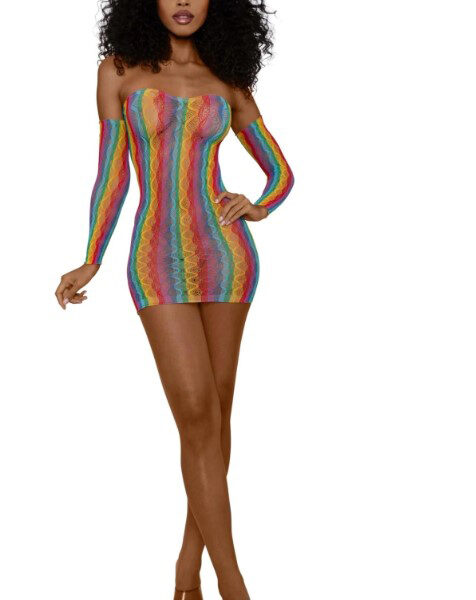 Rainbow Mini With Arm Warmers - Os - Rainbow