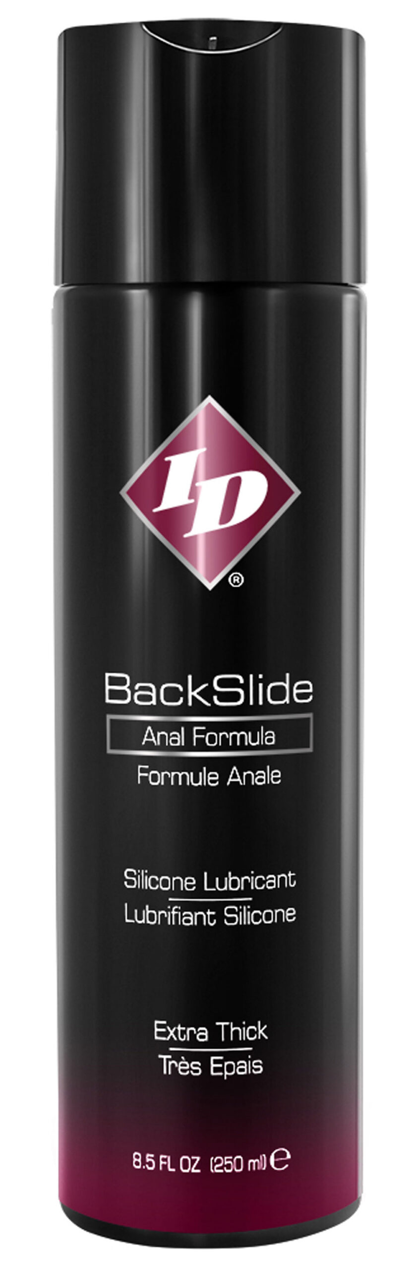 BackSlide is one of IDs most creative formulas made with a specific use in mind. ID BackSlides special silicone-based formula includes clove extract and spilanthes extract which provides a natural muscle relaxing effect. BackSlide appeals to all genders and the thick cushiony texture and feel are unlike any other anal lubricant on the market.
