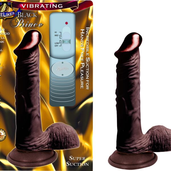 Lifelike Vibrating Black Prince 6''