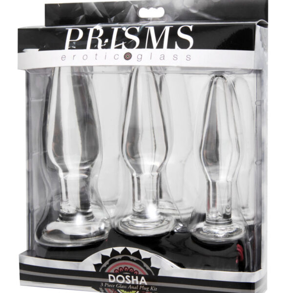 Dosha 3 Piece Glass Anal Plug Kit