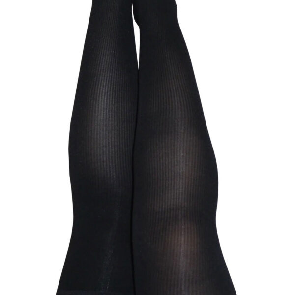 Dana Lynn - Ribbed Thigh High - Size D - Black