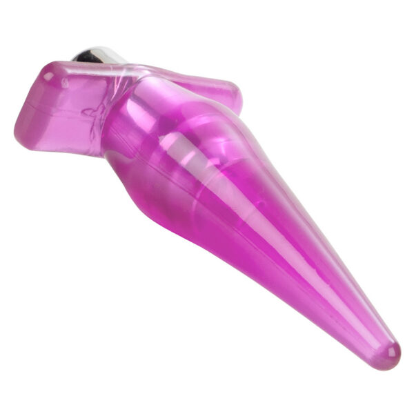 Slender probe with removable power packed push button stimulator.