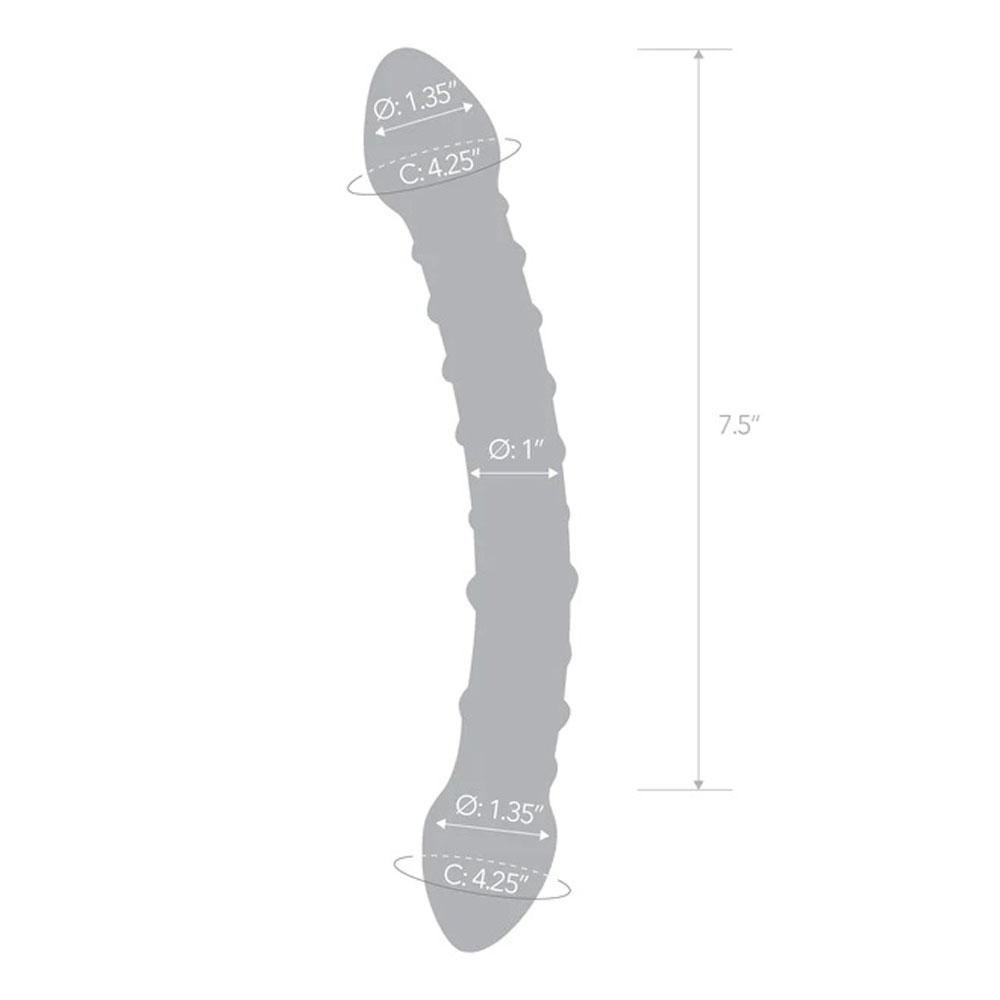 The Double Trouble Glass Dildo is designed for the ultimate experience for two! Featuring an elongated