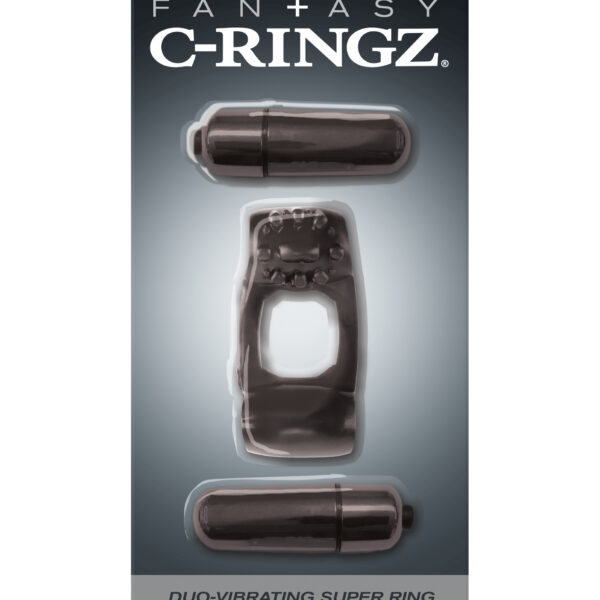Fantasy C-Ringz Duo-Vibrating Super Ring Black
