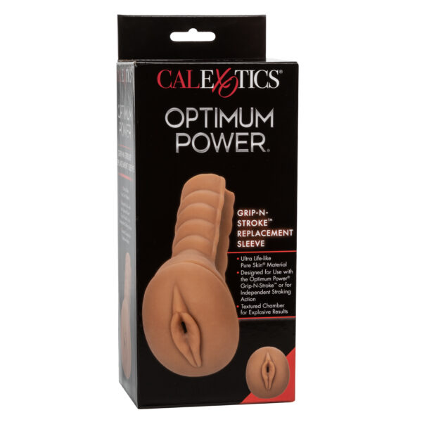 Optimum Power Grip-N-Stroke Replacement Sleeve -  Brown