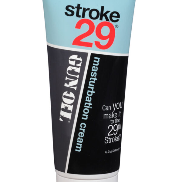 Stroke 29 is designed to take masturbation to a whole new level. Unlike silicone and water-based lubricants this thick non-greasy formula provides more than just wet slipperiness. As the cream heats up from the repetitive stroking of masturbation the product texture transforms at around the 29th stroke. A guy might actually forget he is using his own hand. Please jack off responsibly.