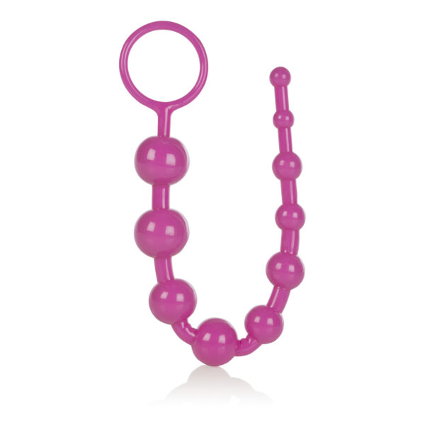 Sized just right graduated flexible  durable pleasure beads with sturdy retrieval ring