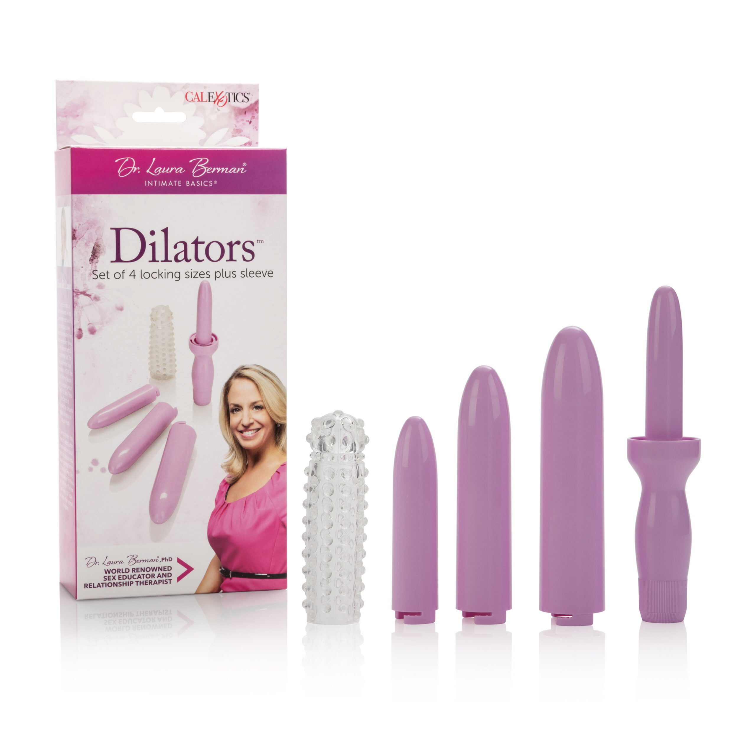 Dr. Laura Bernam Dilators - Set of 4 Locking Sizes Plus Sleeve - Purple - Image 8