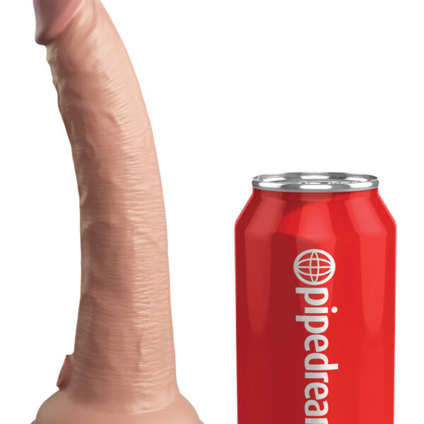 King Cock Elite 7 Inch Vibrating Silicone Dual Density Cock With Remote - Light