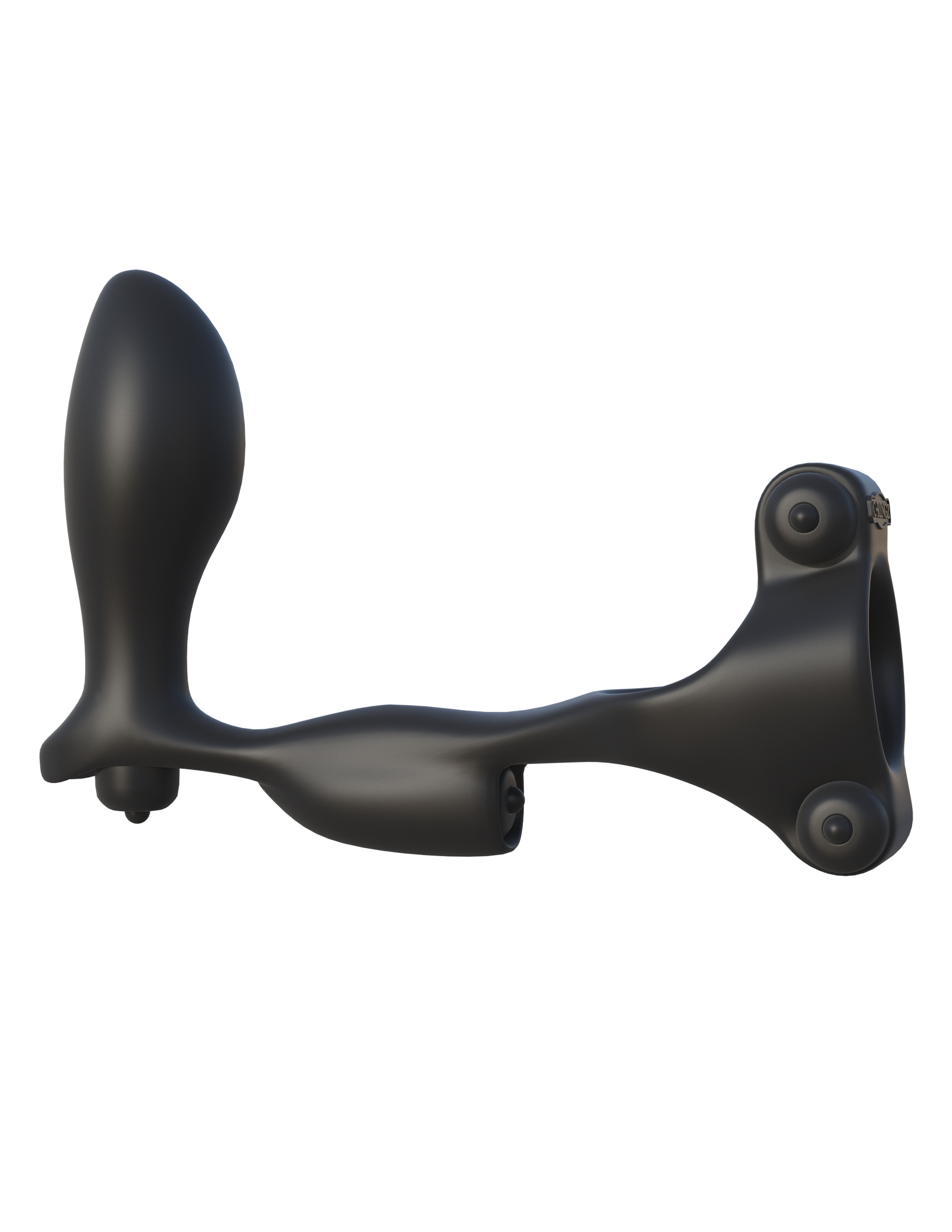 the first and only deluxe four-vibrator cock ring and prostate plug designed for couples! With a whopping four waterproof vibrating bullets powering the pleasure and providing explosive results