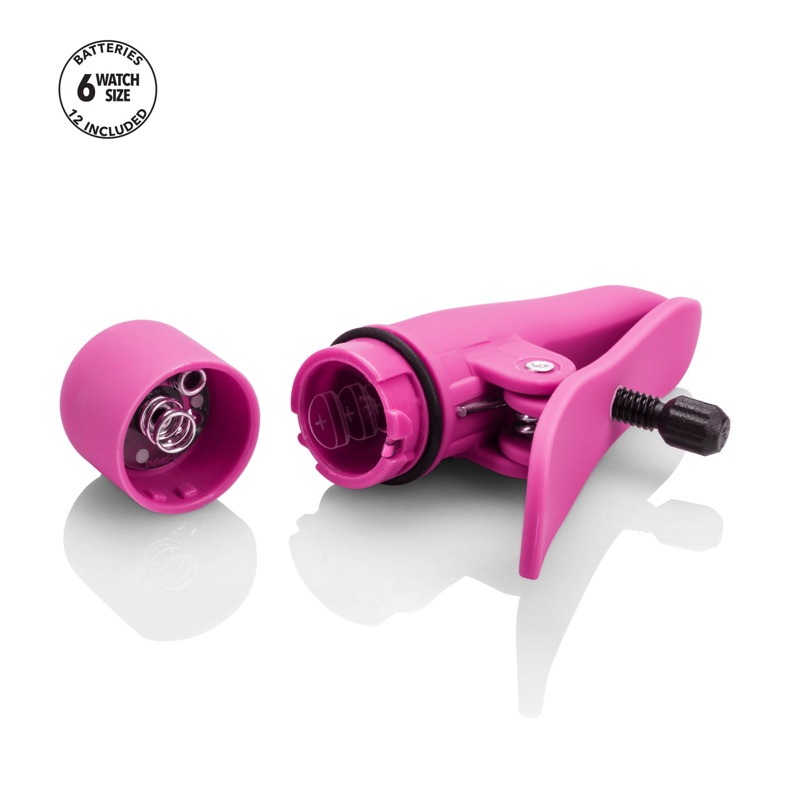 multi-use designer clamps. They feature a high intensity wireless motor with an easy push button control. The silky smooth Satin Finish is waterproof for use everywhere. Clamps measure 2.75" (7 cm.) in length. The clamps are ABS with PU Cote