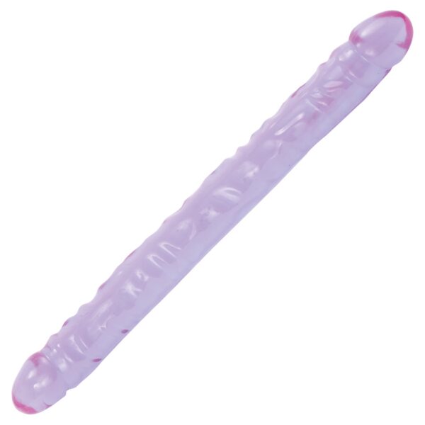 Doc Johnson's Crystal Jellies Double Dong is a soft and flexible variation of the original dong that started it all. This double-ended cock has the  traditional thickness and veiny texture we all know and love