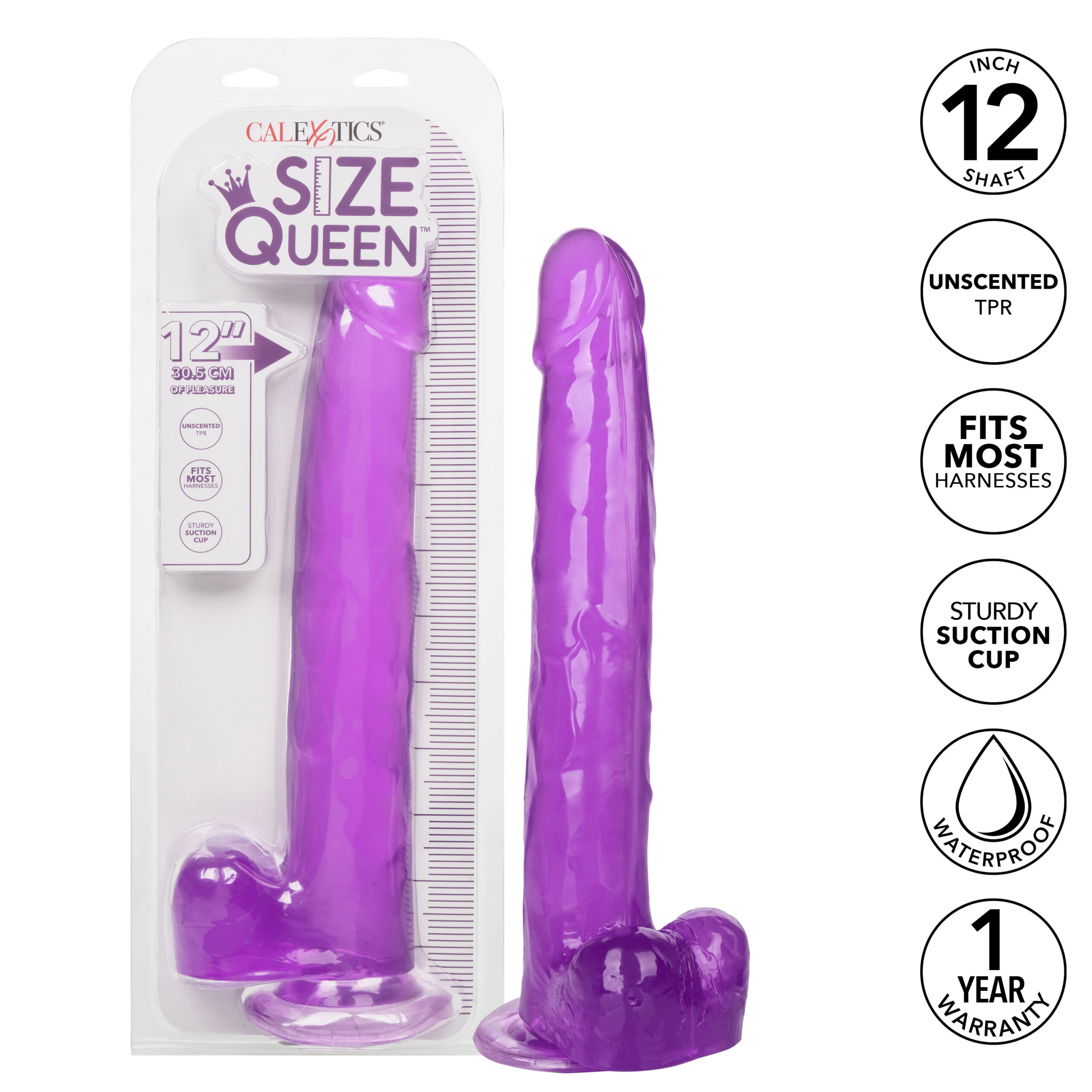 Size Queen 12 inch/30.5 Cm - Purple