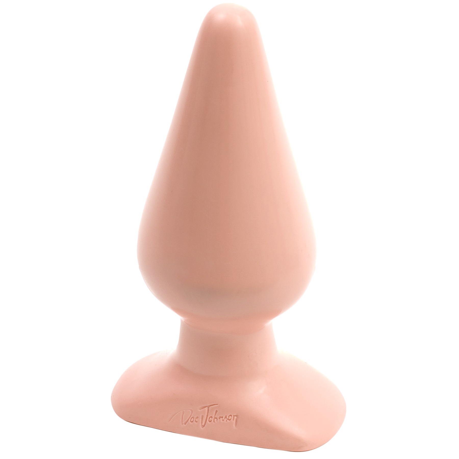 with 5 inches of girth. The tapered body gives a comfortable feeling and flared base holds the toy secure. Made from PVC