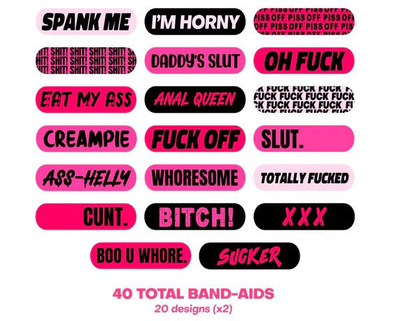 Naughty Naughty XXX Ouchie Stix Bandages40pack