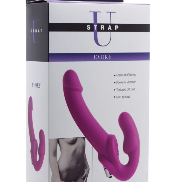 Evoke Vibrating Strapless Silicone Strap-on Dildo