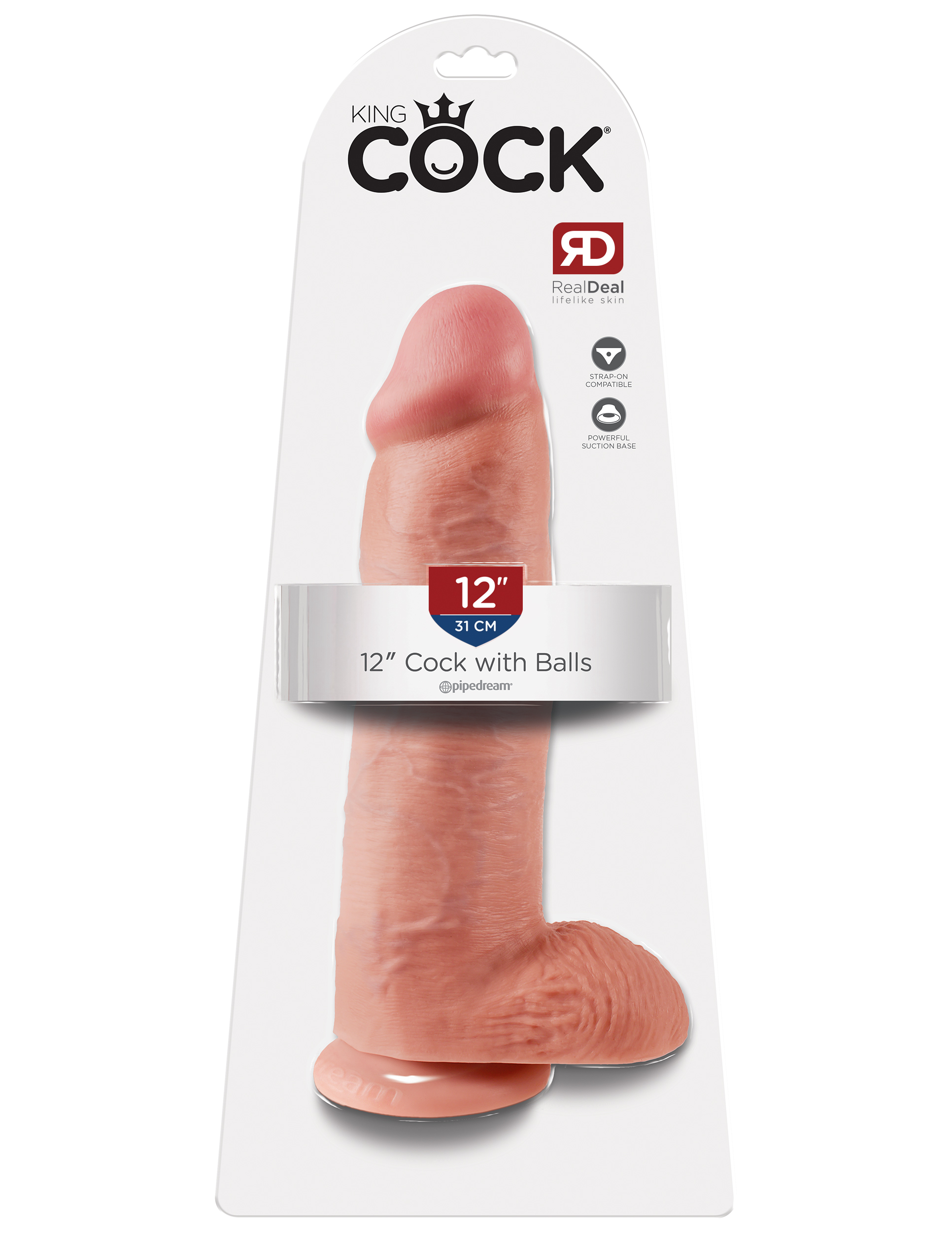 King Cock 12 Inch Cock With Balls - Flesh - Image 5