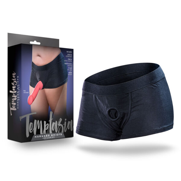 Temptasia - Harness Briefs - 3xl - Black