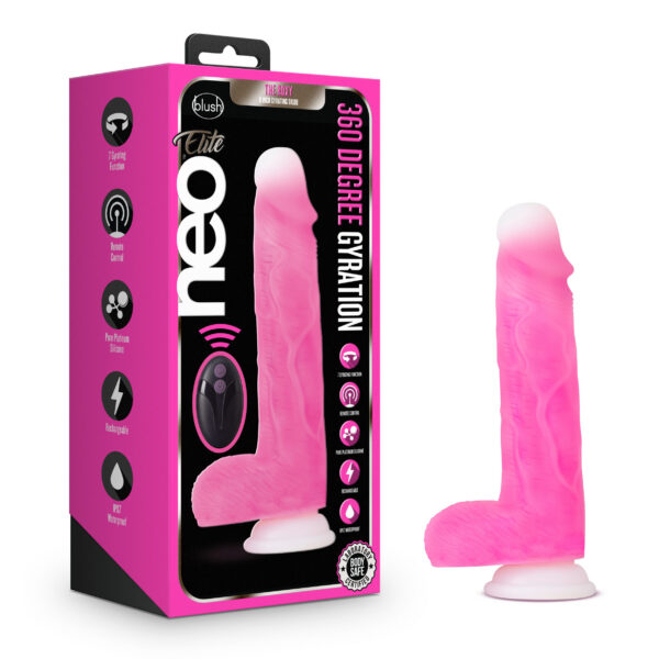 Neo Elite - Roxy - 8 Inch Gyrating Dildo - Pink