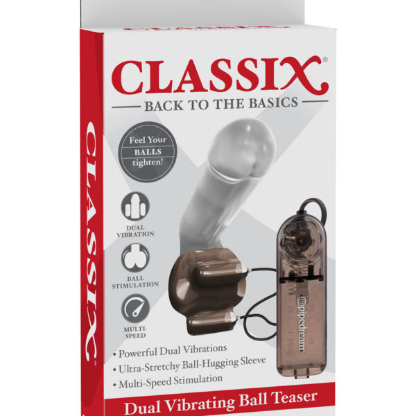 Classix Dual Vibrating Ball Teaser - Black/smoke