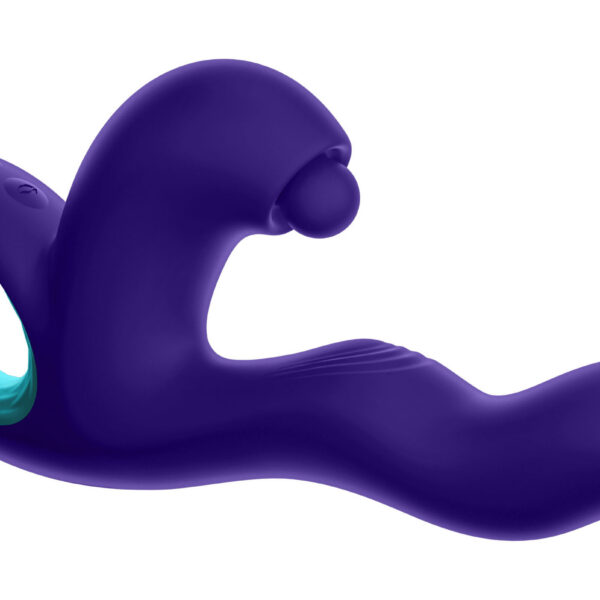 Klio Triple Action Thumping Rabbit Vibrator - Dark Purple