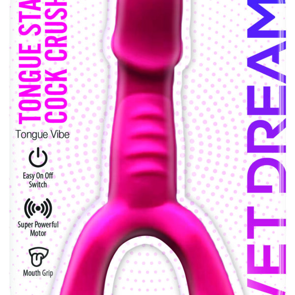 Tongue Star Cock Crush Tongue Vibe With Penis Super Powerful Motor - Pink