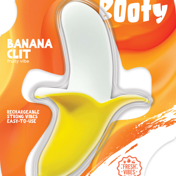 Fruity Booty - Banana Clit Mini Vibe <br><br> Portable banana shaped clit vibe adds a splash of naughty humor and cheer  during intimate play. <br>  Banana Shaped Mini Vibrator <br>  10 Variable-Speed Functions <br>  Water Resistant